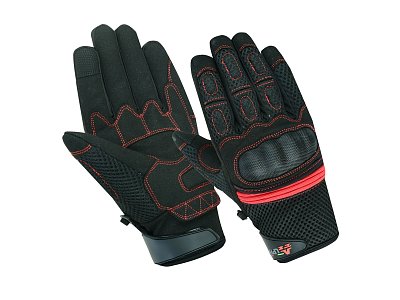 Rukavice na koloběžku - ALPHA STYLING CITTA BLACK/RED - Velikost L